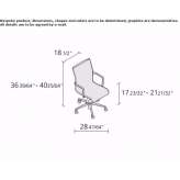 Swivel office chair with height adjustment and armrests Nisipari