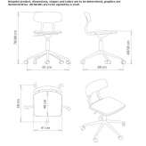 Swivel aluminum office chair on wheels Limerle