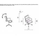 Swivel office chair with armrests and 4-Spoke base Nisipari