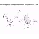 Swivel office chair with height adjustment and armrests Nisipari