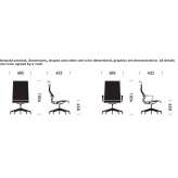 Swivel mesh office chair with armrests Hatava