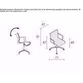 Swivel office chair with armrests Nisipari