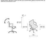 Height-adjustable office chair with wheels and armrests Nisipari