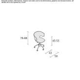 Swivel chair with height adjustment and wheels Dobretu