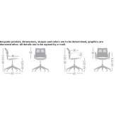 Height adjustable office chair with wheels Cerritos