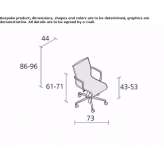 Swivel office chair with height adjustment and armrests Nisipari
