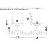 Upholstered office chair on wheels with a 5-star base Sepahua