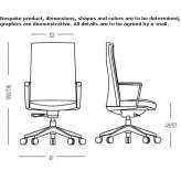 Office chair with medium backrest and height adjustment Hopton