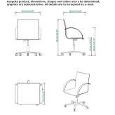 Leather office chair with height adjustment and armrests Runovic