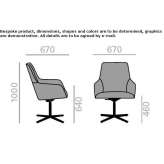 Upholstered office chair with a 4-star base Centre