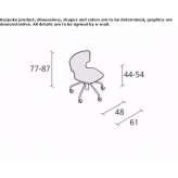 Swivel chair with height adjustment and wheels Zagra