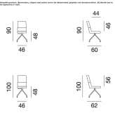 Office chair on trestles with height adjustment Ayllon