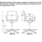 Office chair with armrests and a 4-star base Sepahua