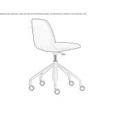 Swivel chair with height adjustment and wheels Dobretu