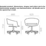 Swivel office chair with a 5-star base Servia