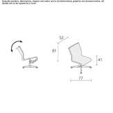 Swivel office chair with 4-arm base Citov