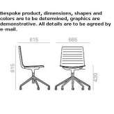 Height-adjustable office chair with armrests, with a 5-star base Metapa