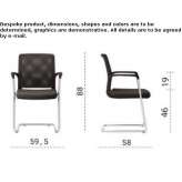 Fabric office chair with supports and armrests Skoghall