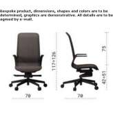 Mesh office chair with height adjustment and armrests Joseni