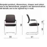 Fabric office chair with supports and armrests Talpos