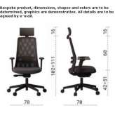 Height-adjustable fabric office chair on wheels Skoghall