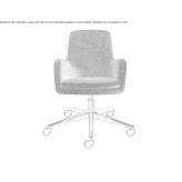 Swivel office chair in fabric, with 5-star base and armrests Torrens