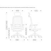 Swivel mesh office chair with headrest Vezirhan