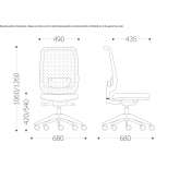 Swivel office chair with height adjustment Vezirhan