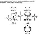 Chair with a five-star base and armrests Chinteni