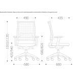 Swivel office chair with mesh and armrests Zvecka