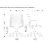 Swivel office chair with medium backrest Raynham