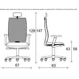 Swivel mesh office chair with headrest Narangba