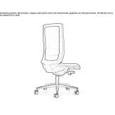 Siatkowe krzesło biurowe na kółkach z podstawą z 5 ramionami Narangba