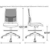 Drafting stool with adjustable height and 5-arm base Uyutnoye