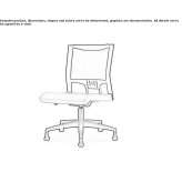 Mesh swivel office chair with 5-arm base Huanta