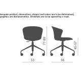 Fabric office chair on wheels with 4-arm base Radnevo