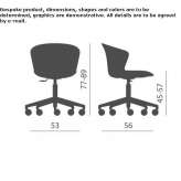 Fabric office chair with 5-arm base Radnevo