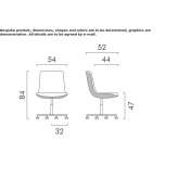 Krzesło biurowe z 4-ramienną podstawą i pokryciem oparcia Baydur® Fleurie