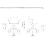 Polypropylene swivel chair with height adjustment Lagnieu