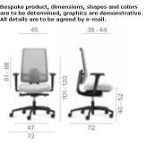 Swivel mesh office chair with height adjustment Otyniia