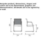 Office chair on supports with armrests Dienheim