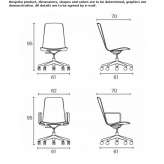 Office chair with armrests and a 5-star base Cergnago