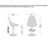 Technopolymer office chair with height adjustment Poros