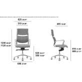 Leather office chair with medium backrest Storvik