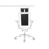 Leather office chair with height adjustment and 5-arm base Mariel