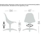 Technopolymer office chair with height adjustment Poros