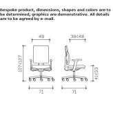 Swivel office chair with armrests Kryevidh