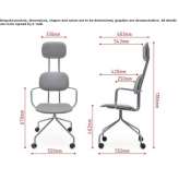 Fabric office chair on trestles, with armrests Neumark