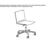 Polypropylene office chair on wheels with a 5-star base Amaroo