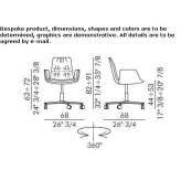 Height-adjustable office chair with armrests, with a 5-star base Evran